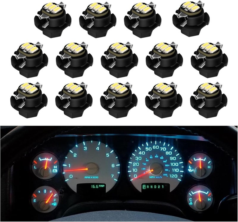 RAVSOFT Instrument Gauge Cluster Panel Speedometer LED Lights Bulbs Kit replacement Compatible with 2002-2006 Dodge Ram 1500 2500 3500 (White), Pack of 14 - Image 1
